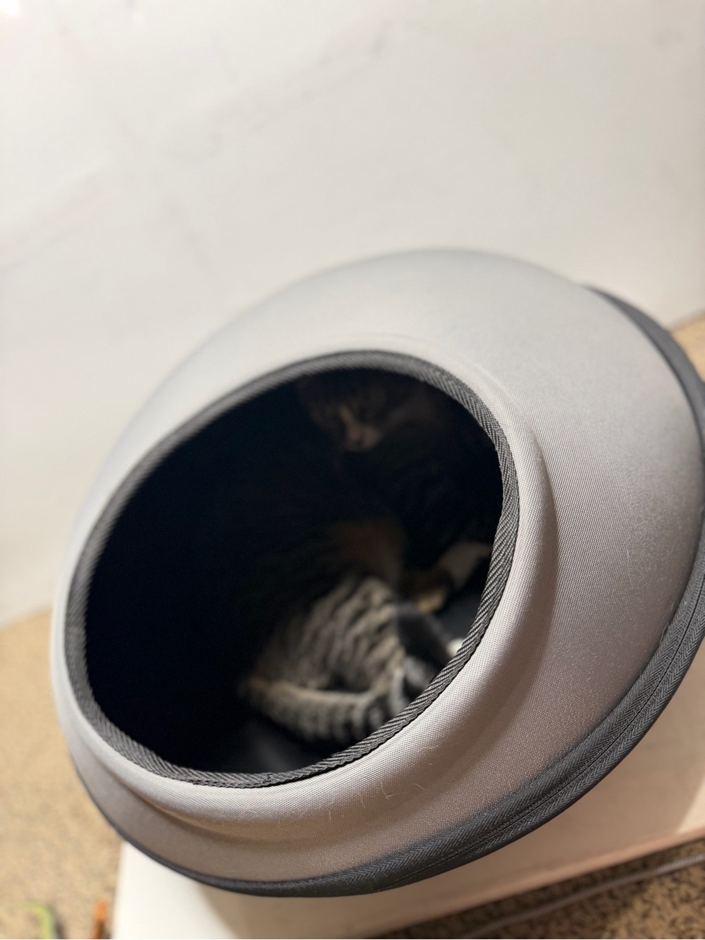 Gray Cat Dome Bed - Cozy Cat Hideaway